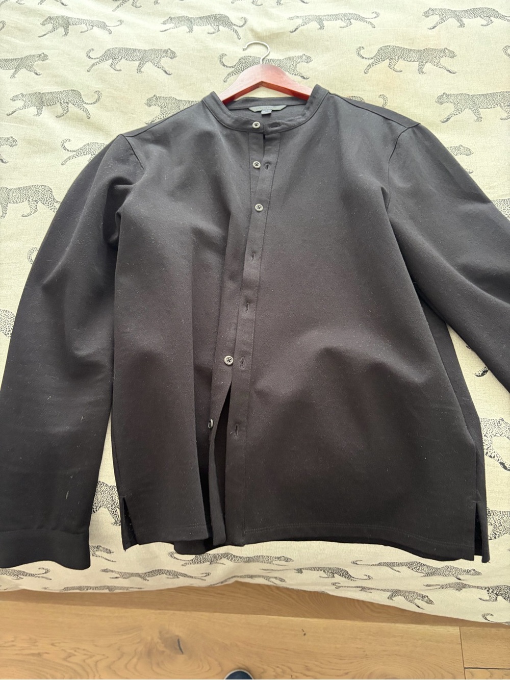 John Varvatos Black Lightweight Button-Up Shirt Jacket
